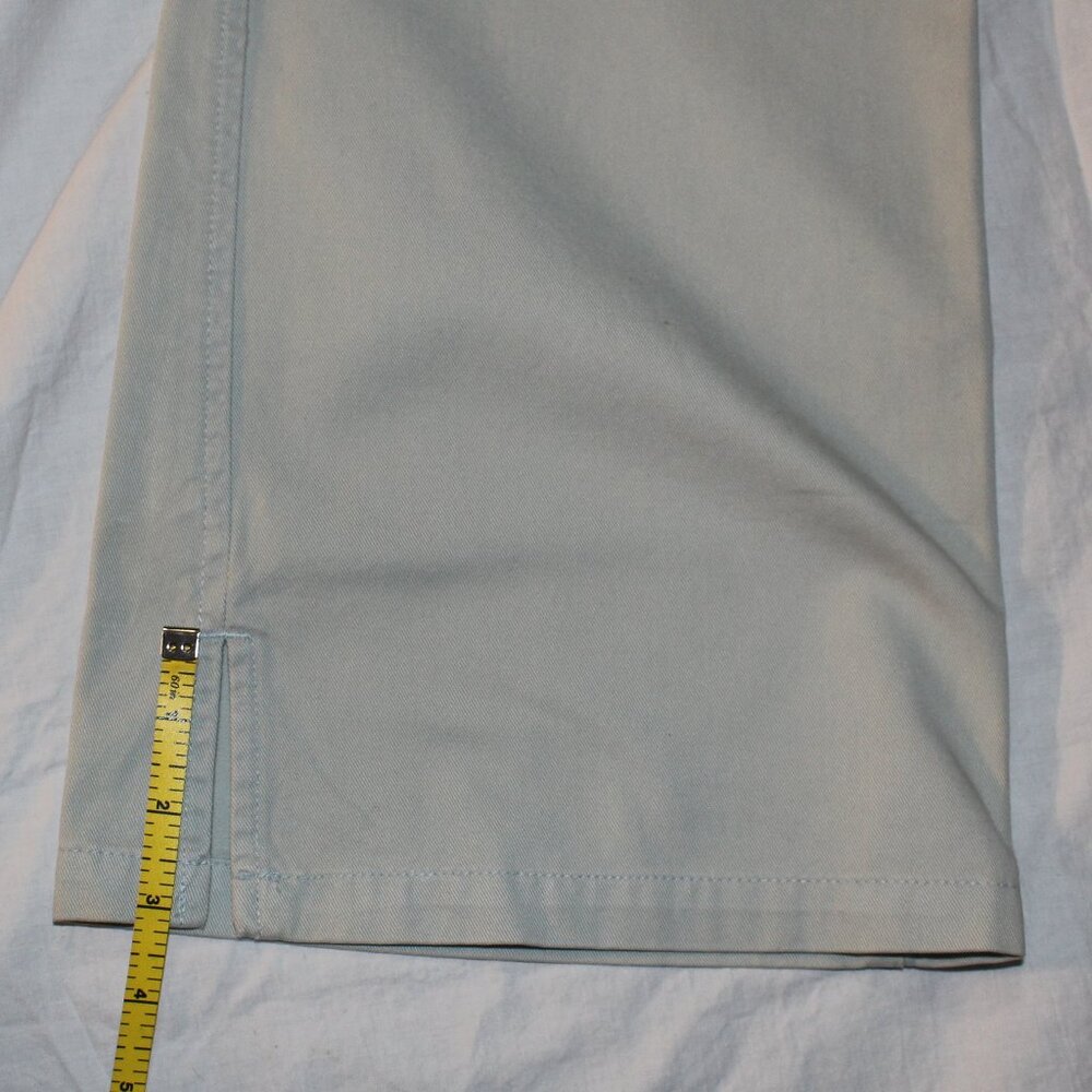 NWT - Abercrombie & Fitch Dusty Blue Sz 6 Long Chino Pant Button Fly Flap Pocket - Picture 5 of 15